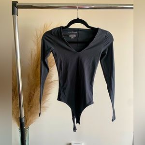 Everlane black long sleeve bodysuit